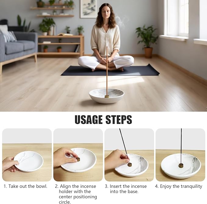 Incense Holder Spiritual Witchy Minimalist Decor for Home Decoration 6.2 ” Width