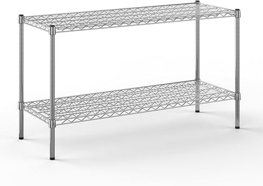 18" Deep x 48" Wide x 27" Height Wire Shelving Kit | 2-Tier | NSF Commercial Storage Rack Unit