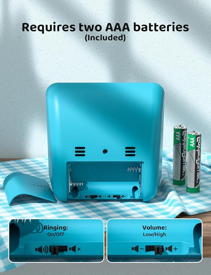 LIORQUE Visual Timer for Kids, 60-Minute Countdown Timers for Classroom Office Kitchen with Silent Operation, Kids Timer for Teaching (Batteries Included)