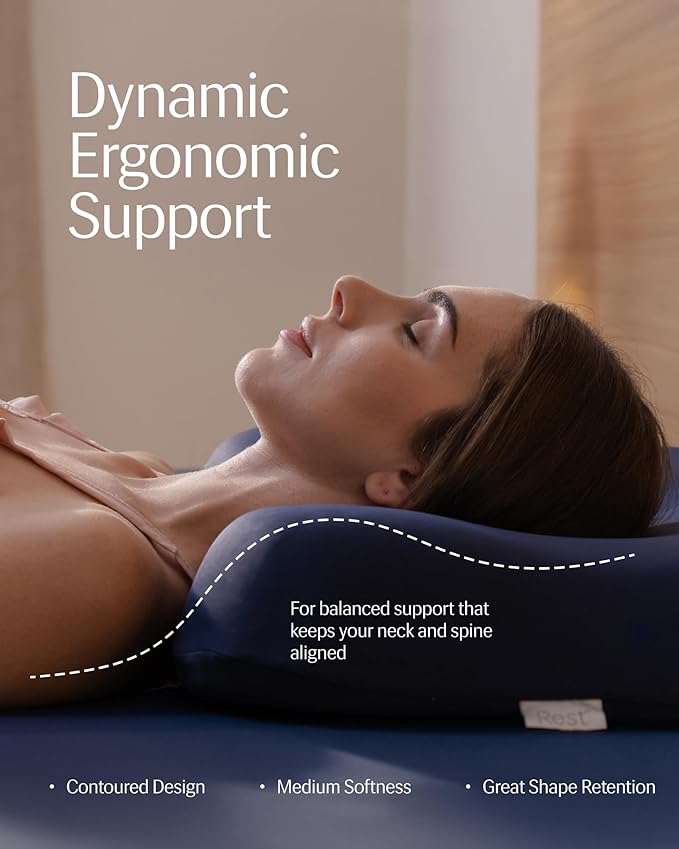 REST® Evercool® Cooling Pillow, Instant Cool-to-Touch Shell Fabric & Breathable Silicone Sponge Core for All-Night Temperature Regulation & Ergonomic Support, High, Light Gray