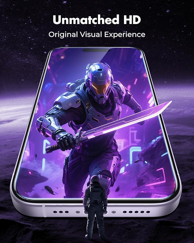 UNBREAKcable 3-Pack Screen Protector for iPhone 17, Double Shatterproof Tempered Glass [Easy Installation Frame] [9H Hardness] [99.99% HD Clear] [Case Friendly] for iPhone 6.3 inch