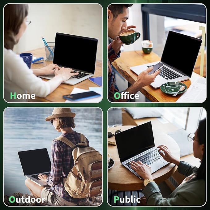 Laptop Privacy Screen 15.6 Inc for 16:9 Aspect Ratio Screen Protector, Anti-Glare Blue Light Laptop Screen Privacy Shield Removable 15.6in Filter for Lenovo HP Dell Acer Asus Thinkpad Envy Xps