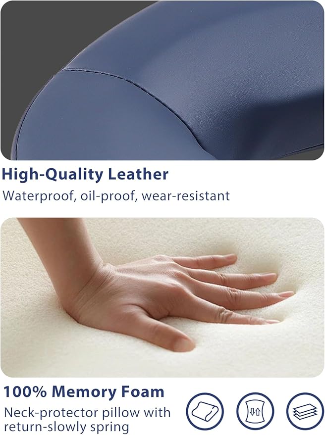 TOROKOM Adjustable Headrest Face Pillow Cradle & Support Bracket, Face Pillow, Salon Home Mattress Massage Kit (Blue)