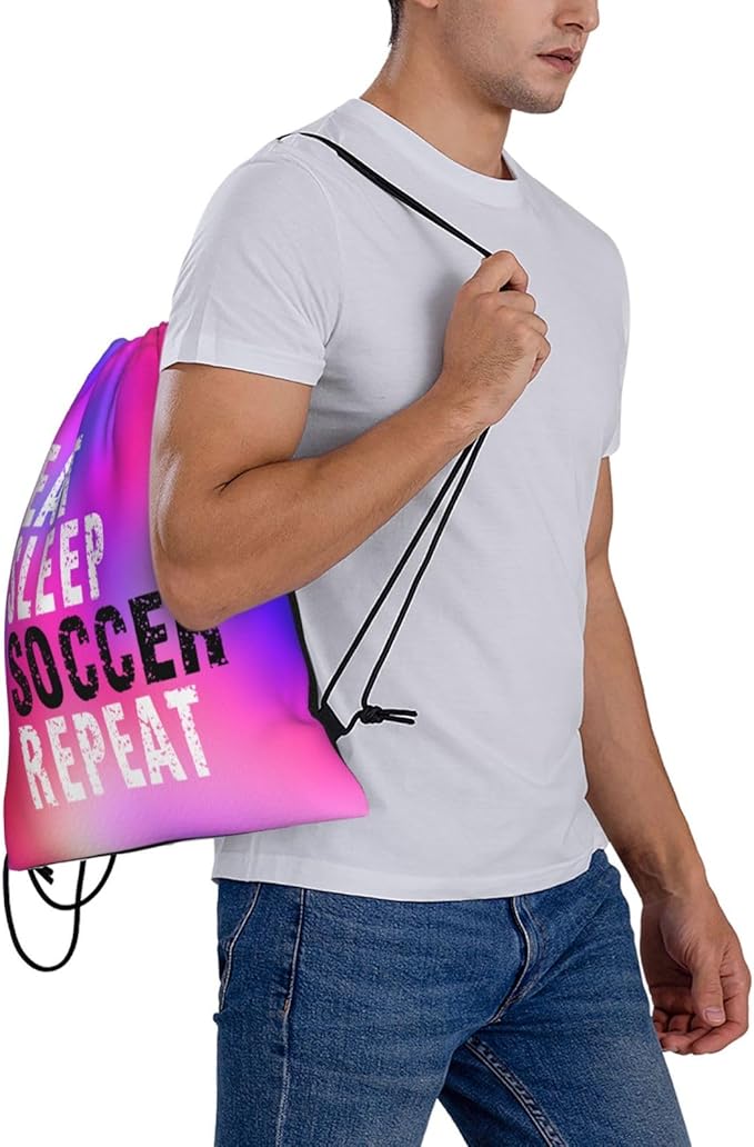 Gymnastics Drawstring Backpack Light Gym String Bag Pink Water Resistant Sackpack Sport Yoga Daypack For Womens Mens