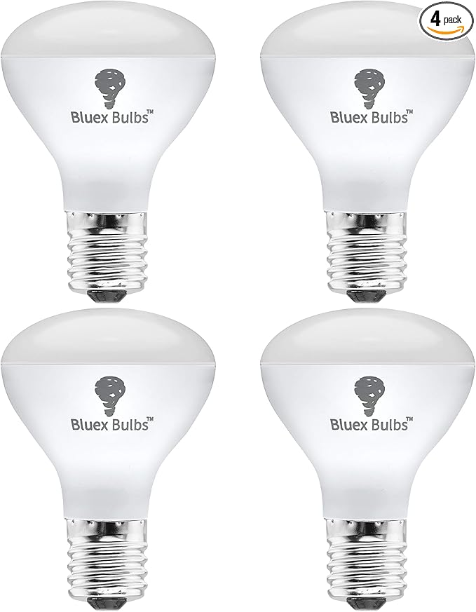 4 Pack R14 LED Bulb 4W E17 Base Mini Reflector Floodlight Light Bulb Dimmable 4000K Cool White - 40W Equivalent - e17 LED Bulb Dimmable E17 Intermediate Base Mini Light Bulbs, Curio Cabinet Light Bulb