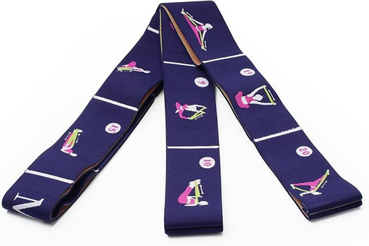 Resistance Bands 11 Loops with Guide Stretch Straps - Exercise Bands for Stretching, Yoga, Pilates & Physical Therapy - Elastic Fabric Workout Bands for Home Gym, Dance, Flexibility Training & Ballet Stretching Equipment