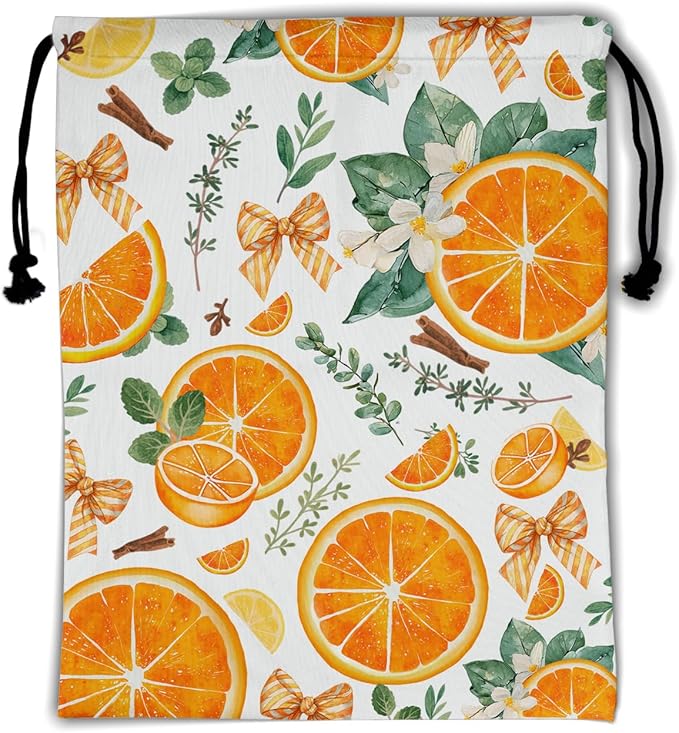 Orange Fruit Gymnastics Grip Bags Adjustable Gym Storage Pouch for Gymnasts Dancer Holding