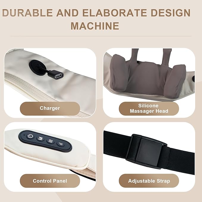 Electric Neck and Shoulder Massager with Heat, Cordless Kneading Back Trapezius Shiatsu Massage Pillows for Pain Relief Deep Tissue Gift Ideals