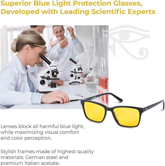 Ra Optics Daylight Lenses - Premium, Science-Based Blue Light Glasses for Screens