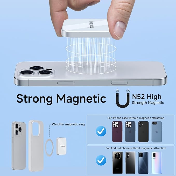 2TB Magnetic External SSD,2000MB/s Type-C USB 3.2 Gen 2x2 Portable SSD,Ultra-Slim External Hard Drive,4K ProRes Recording & Store,External Solid State Drive for iPhone15/16/Android/PC/Mac -PS2005