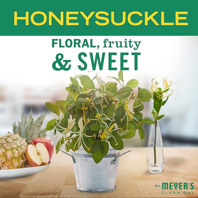 MRS. MEYER'S CLEAN DAY Multi-Surface Cleaner Concentrate, Use to Clean Floors, Tile, Counters, Honeysuckle, 32 fl. Oz