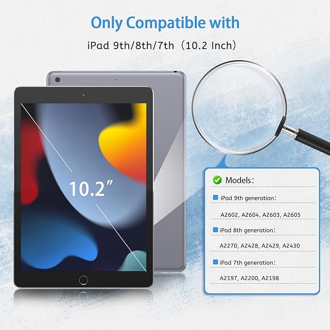 MOBDIK 2 Pack Paperfeel Screen Protector Compatible with iPad 9/8/7 (10.2 Inch, 2021/2020/2019, 9th/8th/7th Generation), Crafted for Natural Writing, Anti Glare with Easy Installation Kit