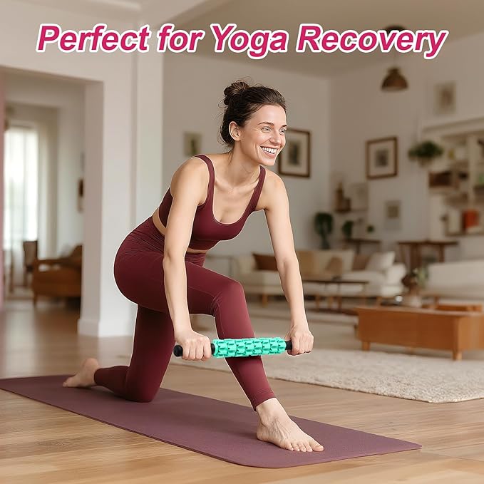 Muscle Roller Stick, Muscle Roller, Liposuction Massage Roller for Lymphatic Drainage, Massager Stick for Relief Muscle Soreness, Trigger Points, Help Exercise Runner Legs, Back Recovery