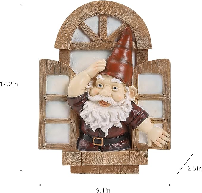 Garden Gnomes Tree Hugger, Tree Face Garden Gift, Garden Peeker Yard Art Resin, 12 inch