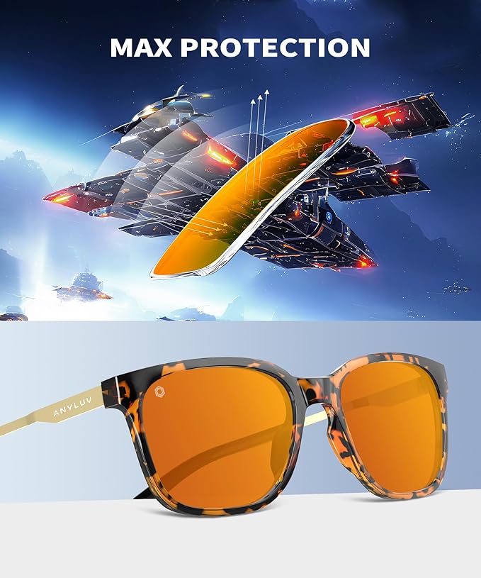 ANYLUV Blue Light Glasses for Men, Computer Gaming Glasses men, Stylish Anti Eyestrain Blue Light Blocking Glasses Men