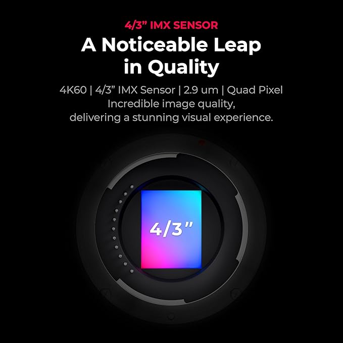 YOLOLIV YoloCam S7, 4K60 Live Streaming Camera with Interchangeable Lens, ToF AutoFocus, MFT Mount, HDMI Out & USB Out(Camera Only)