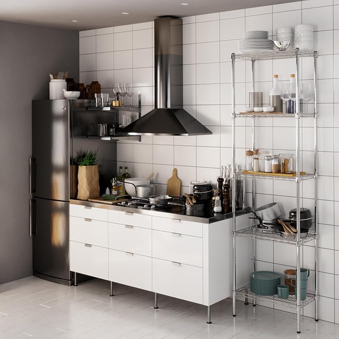 14" Deep x 24" Wide x 86" Height Wire Shelving Kit | 5-Tier | NSF Commercial Storage Rack Unit