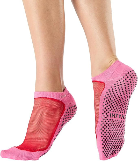 SHASHI Mesh Socks for Women – Stylish, Full-Coverage Non Slip Socks for Barre, Yoga and More