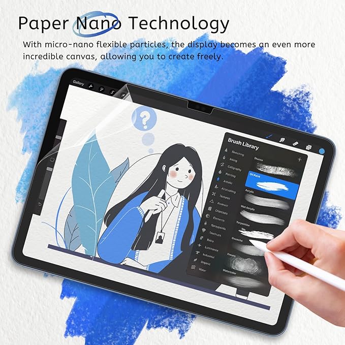 MOBDIK 2 Pack Paperfeel Screen Protector Compatible with iPad A16 11th / 10th Generation (2025/2022) & iPad Air 11 M3 2025 / M2 2024, Crafted for Natural Writing, Less Reflection, Easy Installation