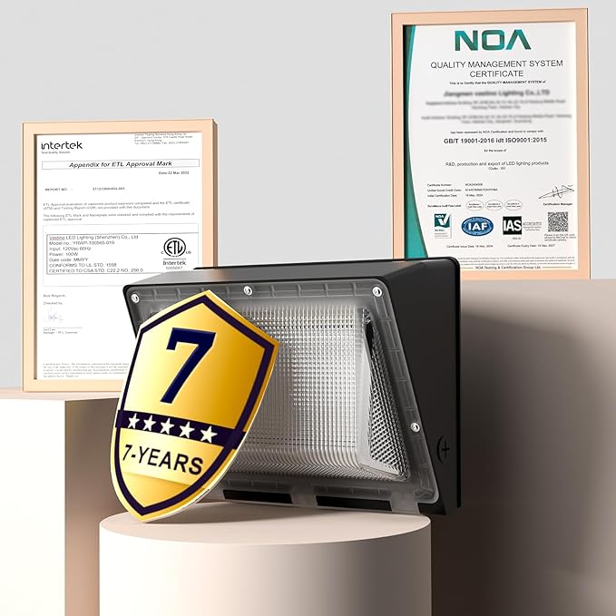 Lightdot 4Pack 150W LED Wall Pack Lights, 100-277v Dusk to Dawn with Photocell | 22500Lm(150Lm/W) 5000K IP65 Outdoor Exterior Lighting Fixture, Energy Saving|5-Yrs Warranty, ETL(Height:10~20ft)