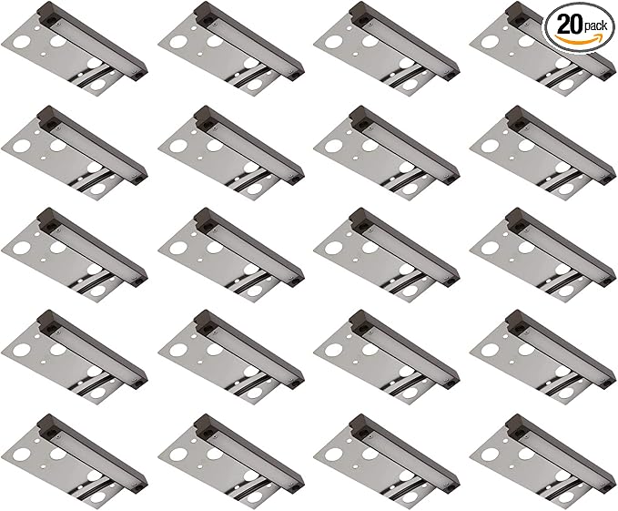 GKOLED 20-Pack Frosted Lens Hardscape Light, UL Listed, 6.8 Inches Long, Integrated 2700K LED Lighting Source, Landscape LED Step Lights, Solid Die-cast Aluminum Housing, Low Voltage 12V AC/DC