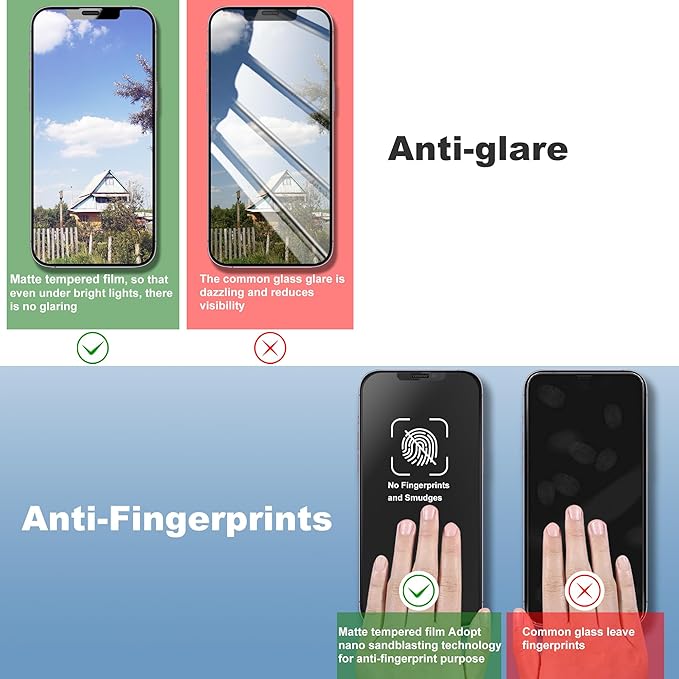 2 Pack Matte Screen Protector for iPhone 11 Pro Max and iPhon XS MAX 6.5-Inch Auto Dust Removal, No Bubbles, Tempered Glass Film, Easy Installation