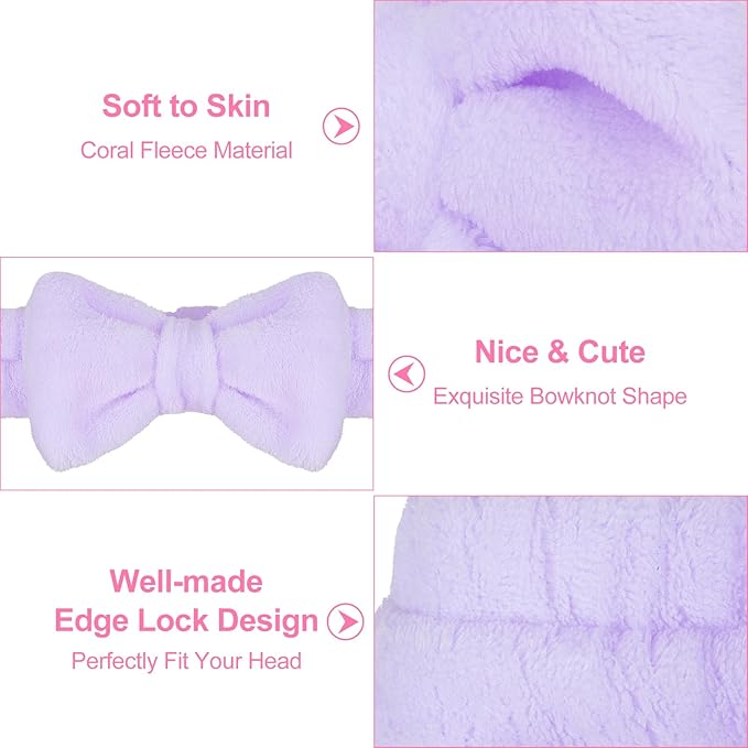 Ondder Skincare Headband for Washing Face Spa Makeup Face Wash Headband Skin Care Headbands Terry Cloth Head Band Bachelorette Party Favors Spa Party Hair Accessories Bachelorette Gifts for Bride