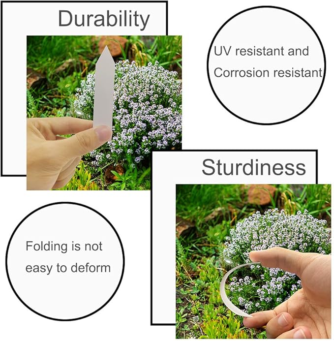 [Excellent] 100Pcs Plant Labels for Outdoor Garden, Plant Markers for Garden Waterproof, Plant Tags for Gardeners,White