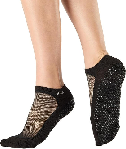 SHASHI Mesh Socks for Women – Stylish, Full-Coverage Non Slip Socks for Barre, Yoga and More