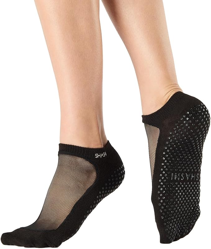 SHASHI Mesh Socks for Women – Stylish, Full-Coverage Non Slip Socks for Barre, Yoga and More