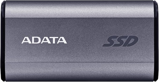 ADATA SC750 2000GB - Up to 1000 MB/s- HighSpeed USB 3.2 Gen 2 USB-C External Portable SSD Black Titanium (SC750-2000G-CCBK)