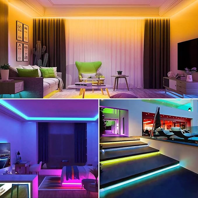 INDARUN 24V RGB COB Led Strip Light 32.8FT/10M, 5760Leds,10mm Width, Flexible Led Tape Light, Smart Led Strip Light Color Changing, Music Sync, Led Strip Lights for Room Decor, TV Backlights