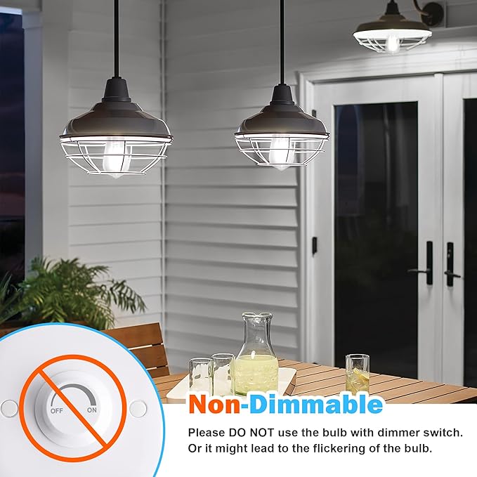 Vintage LED Edison Bulbs 60W Equivalent 850 Lumens, 6W Edison Light Bulb Daylight White 5000K, ST58 LED Filament Bulb E26 Base, Non-Dimmable, Clear Glass, Pack of 6