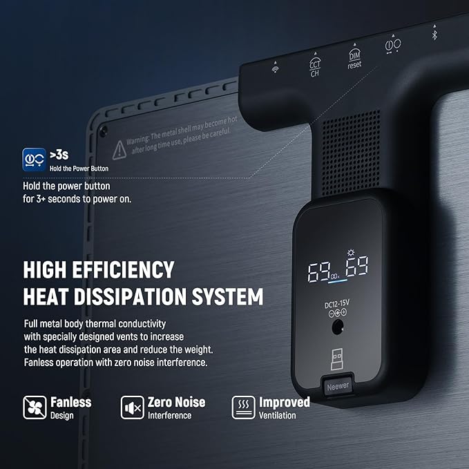 NEEWER GL1 PRO 15.5" Key Light for Streaming, Video Lighting with 2.4G PC/Mac iOS/Android APP Control, 2800LM LED Panel Light with Desk Clamp Compatible with Elgato Stream Deck for Gaming Zoom, Gray