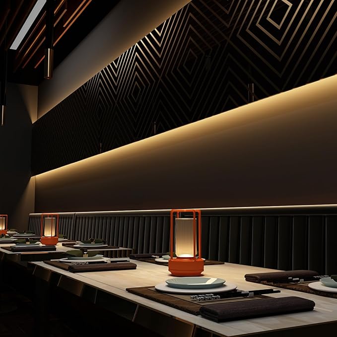 Portable Outdoor Table Lamp, Cordless Dimmable Touch Table Light, Rechargeable Battery Operated Small Lamp with 3 Colors and Brightness Control for Bedroom/Patio/Camping/Bar/Coffee Shop (Orange)