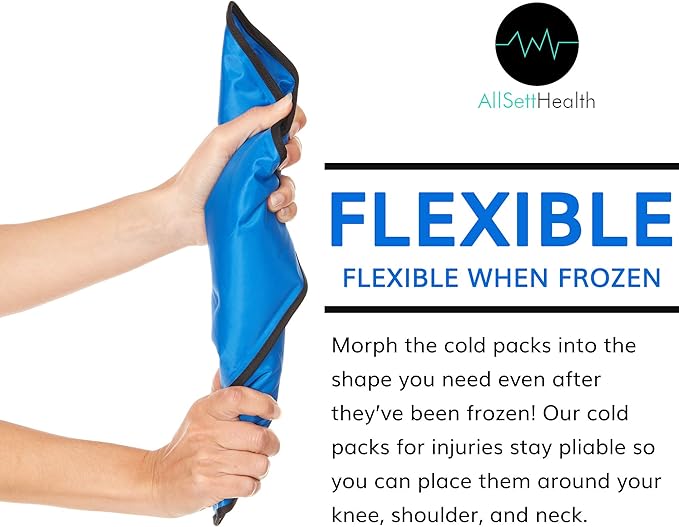 4 Pack XXL Reusable Hot and Cold Gel Ice Packs for Injuries | Cold Compress, Ice Pack, Gel Ice Packs, Cold Pack, ice Pack, Cold Packs for Injuries | 11x14.5 in