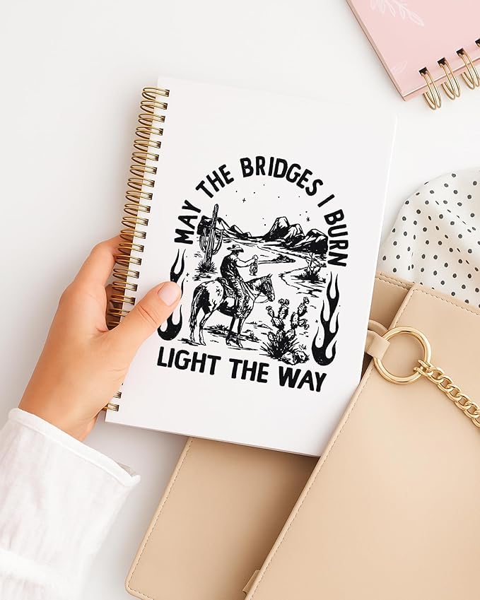 Vintage Western Cowboy Notebook, Horse Riding Cowboy Journal, Wild West Country Desert Journal for Writing, Western Office Supplies, Southwestern Spiral Notebook, 5.5x8.3 Inch 551