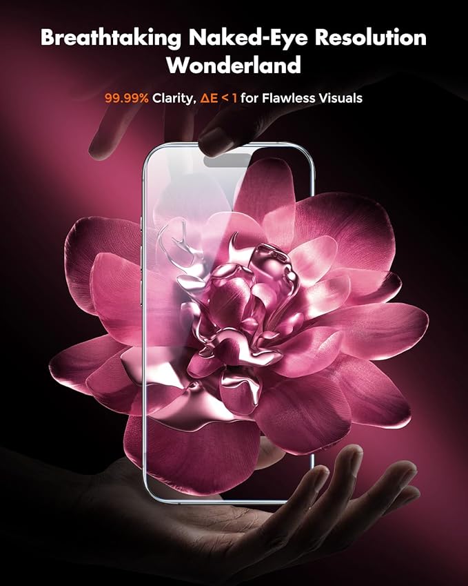 UNBREAKcable for iPhone 16 Screen Protector [Quick-Installation Box] 3-Pack 9H+ Hardness Shatterproof Tempered Glass [99.99% HD Clear] [Case Friendly] [Bubble Free] for Apple 16 6.1 inch