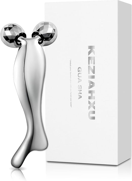 Facial Massage Roller, Gua Sha Face Roller Tool 2-in-1, Skin Care Roller for Face Neck Body, Reduce Puffiness Remove Wrinkles,Gift for Women. (Facial Roller Tool)