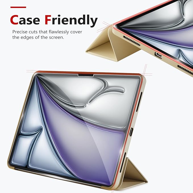 bersem Screen Protector Compatible with iPad Air 11 Inch M3 2025 / M2 2024, Tempered Glass, Ultra Clear, Anti-Scratch, Case Friendly, EZ Kit, 1 Pack