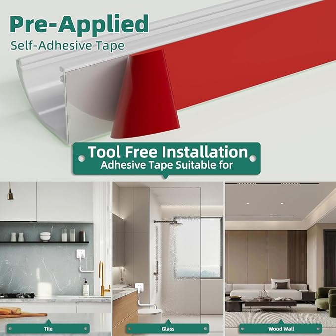 Cord Hider Raceway Kit, 78 inch Wall Cable Hider for 1-2 Cable, Silicone Material Hiding Wall Mount TV Powers Cords in Home Office, W0.75 H0.5in White