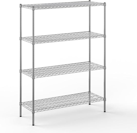 18" Deep x 48" Wide x 64" Height Wire Shelving Kit | 4-Tier | NSF Commercial Storage Rack Unit