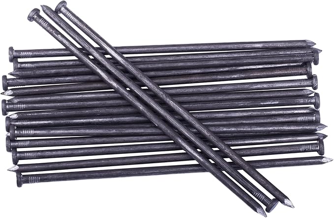 Metal Landscape Edging Anchoring Spikes, 50PCS 10 Inch Landscape Paver Edging Anchoring Spikes for Artificial Turf, Weed Barrier, Tent Spikes, Camping (50)