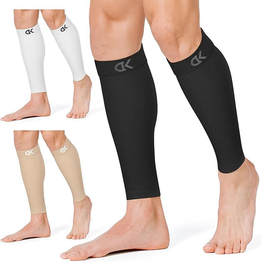 CHARMKING Calf Compression Sleeve for Women & Men Circulation (3 Pairs) 15-20 mmHg is Best Support for Running Cycling