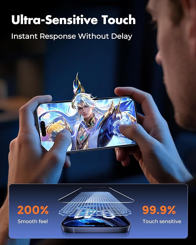 UNBREAKcable 2-Pack Screen Protector for iPhone 17 Pro, Double Shatterproof Tempered Glass [Easy Installation Frame] [9H Hardness] [99.99% HD Clear] [Case Friendly] for Apple iPhone 17 Pro 6.3 inch