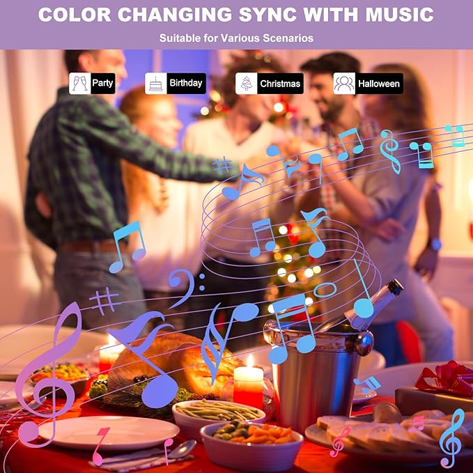 MIWISE RGB COB LED Strip Light 9.84ft/3m,Color Changing Dimmable Strip Light DC24V,Compatible with Alexa/Google Assistant/Tuya Multicolor Flexible Tape Light,for TV,Bedroom,Party DIY Decoration