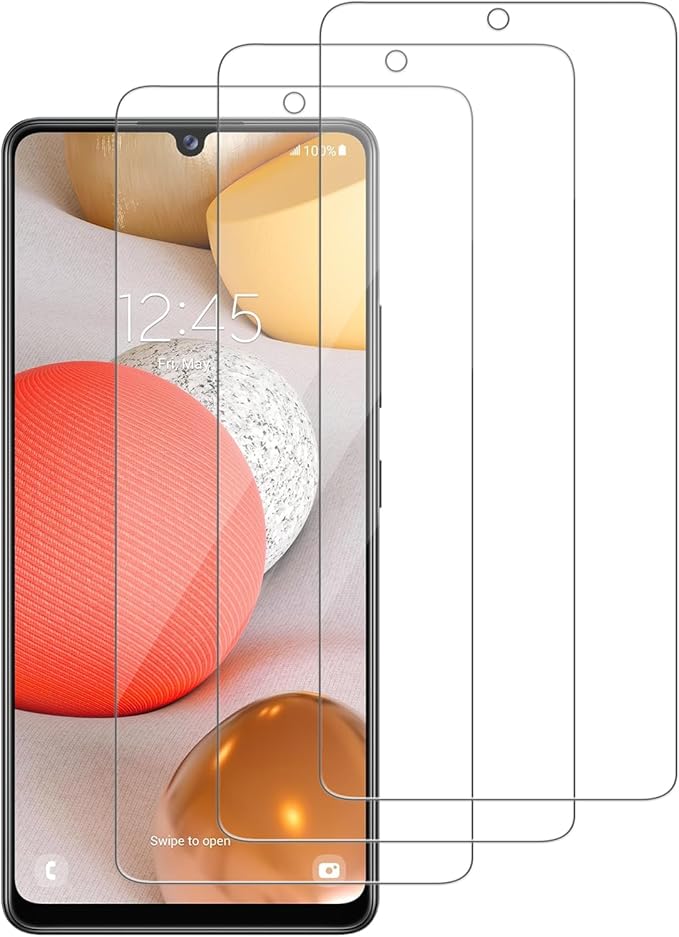 3 Pack for Samsung Galaxy A42 5G Tempered Glass Screen Protector, Scratch-Proof, Bubble-Free,HD Transparent, 9H Hardness,Bubble Free,Case Friendly