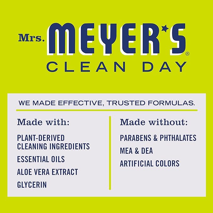MRS. MEYER'S CLEAN DAY Liquid Dish Soap, Biodegradable Formula, Lemon Verbena, 16 fl. Oz