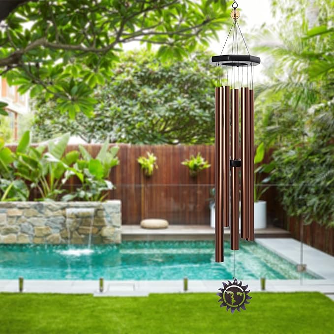 MUMTOP Wind Chimes for Outside - Deep Tone Memorial Sympathy Wind Chimes Outdoor, 37 Inch Windchimes Clearance for Garden, Patio,Yard Decor Gift