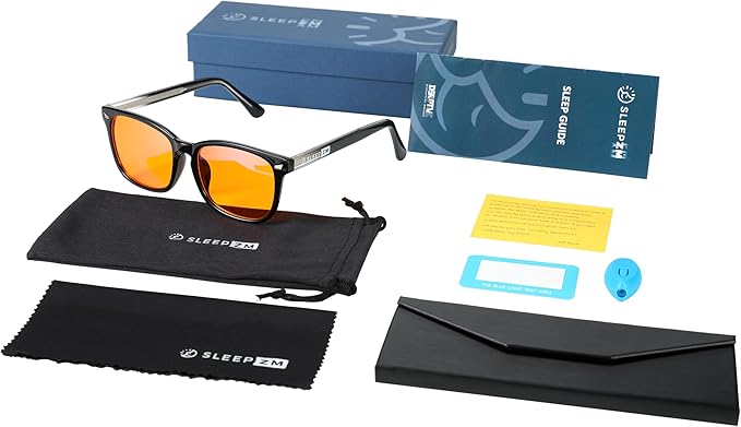 100% Blue Light Blocking Glasses - Women + Men - Better Sleep - Anti Eye Strain Protection - Computer Screens Gaming